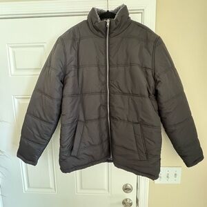 Weatherproof Vintage Men’s Fleece Lined Puffer Jacket (Black, L) Large
